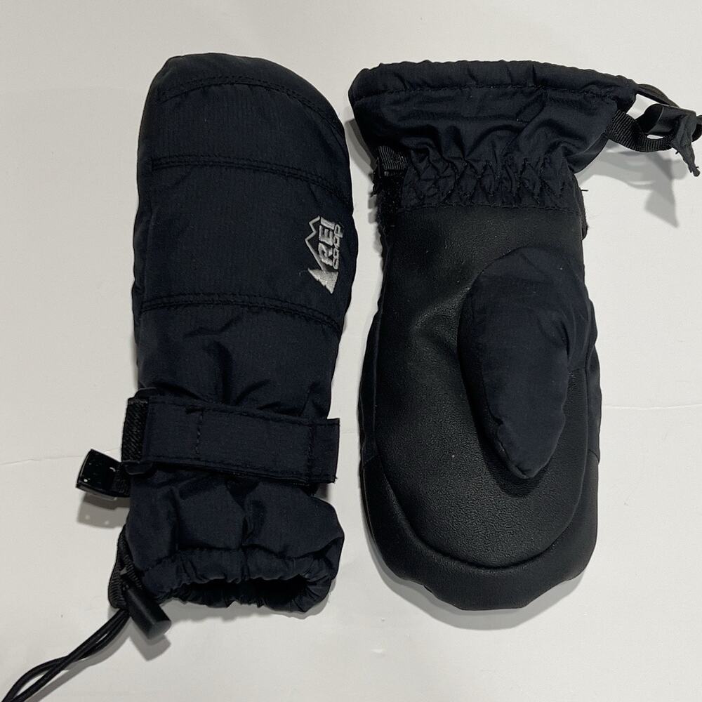 REI Co-op Timbercone Kids Mittens Size XXSmall XXS Black Ski Snowboard Mitts